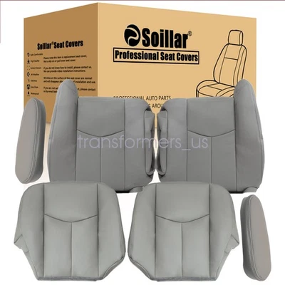 Front Leather Seat Cover Fits GMC Yukon Chevy Suburban Tahoe 2003 2004 2005 2006 - Image 1 of 4