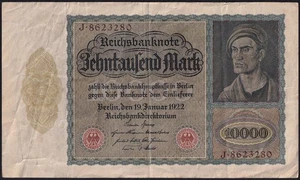 Germany 10000 Mark 1922 Vintage Old Paper Money Banknote Currency Pick 71 VF - Picture 1 of 2