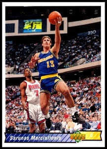 1992 Sarunas Marciulionis Upper Deck Basketball #159 Golden State Warriors - Picture 1 of 2