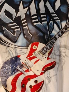 T-shirt estiva Styx Foreigner John Waite Tour 2024 BIANCA Renegades Juke L Large - Foto 1 di 7