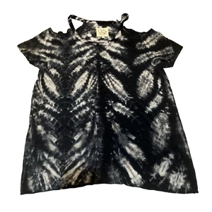 Top donna CHASER estivo/sera tinta unita nero/abbronzato 100% seta taglia media - Foto 1 di 9