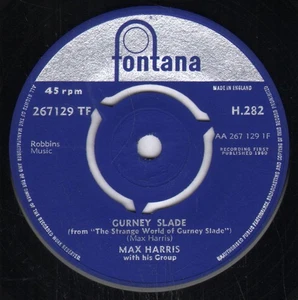 Max Harris Gurney Slade 7" vinyl UK Fontana 1960 three prong label design - Picture 1 of 2