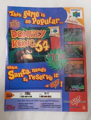 Оригинальная реклама журнала 1999 EB Games Donkey Kong 64 - Изображение 1 из 2