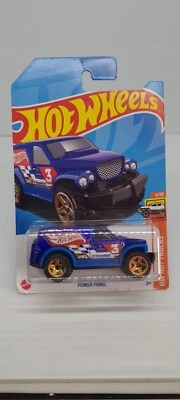 Hot Wheels Hot Trucks Blue Power Panel 5/10 HKJ01 nuevo en tarjeta larga fundido a presión 1:64 Foto 1 de 4