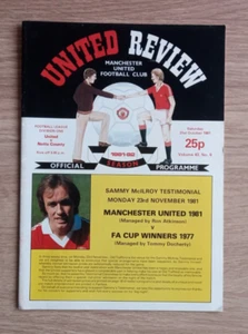 MANCHESTER UNITED NOTTS COUNTY FUSSBALLPROGRAMM UNITED REVIEW 31. OKT 1981 - Bild 1 von 1
