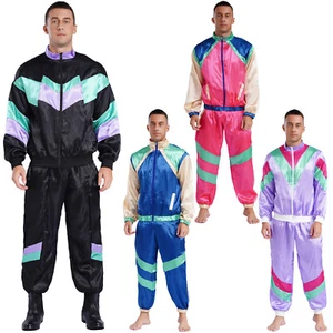 Herren Jacken Mantel und Jogginghose Stylischer Trainingsanzug Tanzkleidung 70er Disco Retro - Bild 1 von 64