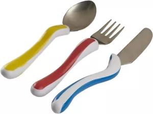 NRS Healthcare M80282 Kura Care Easy Grip Children's Cutlery Set, Multi-Colour - Picture 1 of 1