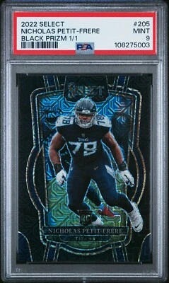 2022 PANINI SELECT NICHOLAS PETIT-FRERE BLACK PRIZM #205 1/1 PSA 9 MINT ROOKIE - Image 1 of 3