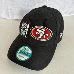 NFL 49ers XLVII Super Bowl Cap Hat San Francisco Embroidered Baseball Cap Black - Picture 1 of 19