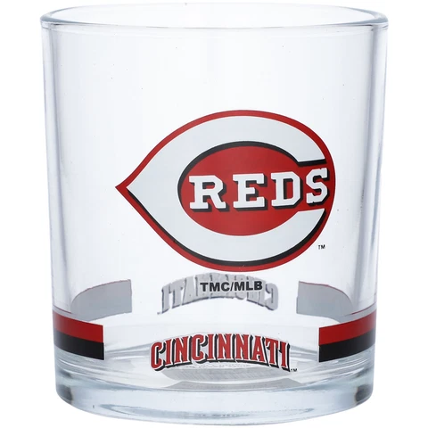 Cincinnati Reds Banded Rocks Glass Cover