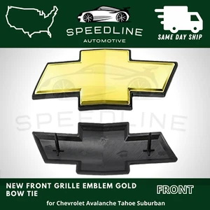 New Front Grille Emblem Gold Bow Tie Chevrolet Avalanche Tahoe Suburban Chevy US - Picture 1 of 2