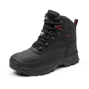 Mens Winter Snow Boots Outdoor Waterproof Non-Slip Warm Hiking Work Shoes Boots - Picture 1 of 11