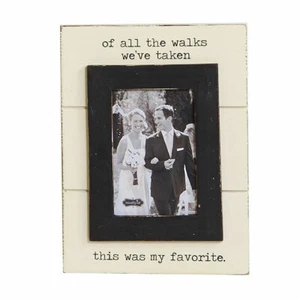MUD PIE Wedding Of All the Walks Picture FRAME, 4 x 6 Picture Slot, Distress NEW - Picture 1 of 3