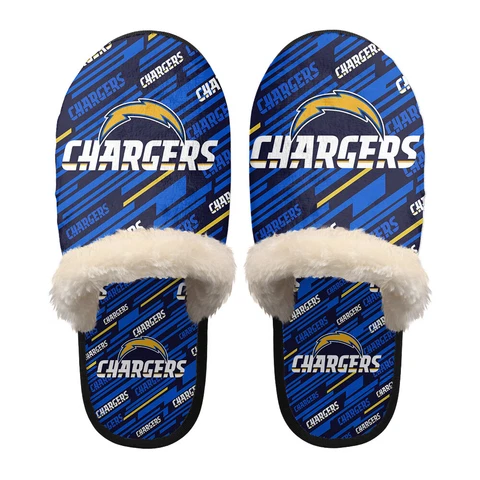 Los Angeles Chargers Mens Womens Plush Slippers Anti-slip Bedroom House Shoes Cover