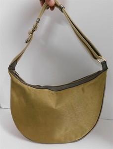 Gucci Metallic Canvas Leather Striped Strap Hobo Shoulder Bag