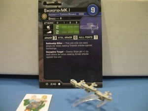 =Eje Aliados Guerra en el Mar ACCIÓN SUPERFICIAL Swordfish Mk. I 2/40 con tarjeta= - Imagen 1 de 1