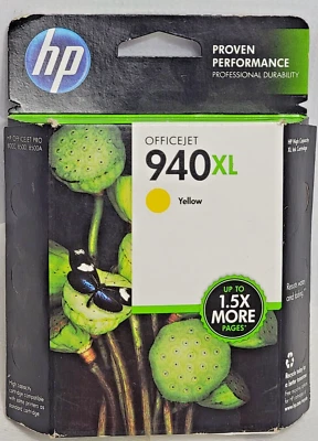 HP 940XL Yellow Ink Cartridge Officejet Pro  8000, 8500, 8500A Exp. 08/14 - Image 1 of 4
