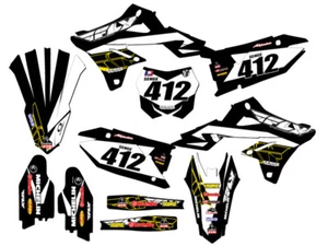 2018-2023 RMZ 450 13 FLY Black Senge Graphics Kit Compatible with Suzuki - Picture 1 of 10