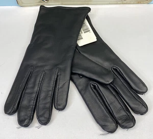 Samco Black Size 4 Leather Military Dress Gloves Poly/Wool Lining *NWT* - Picture 1 of 6