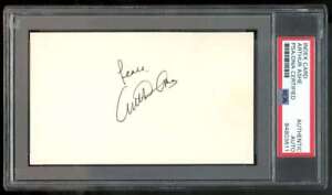 Arthur Ashe Signed Index Card Auto Autograph PSA Authentic ES941