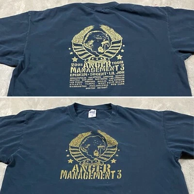 Camiseta Y2K De Colección Anger Management Tour 3 Eminem 2XL 50 Cent Lil Jon Hip Hop Rap Foto 1 de 4