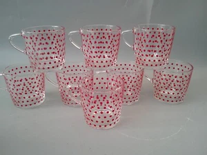 Ikea Godta Set Ocho Tazas Espresso Demitasse Vidrio Mancha Roja - Imagen 1 de 4