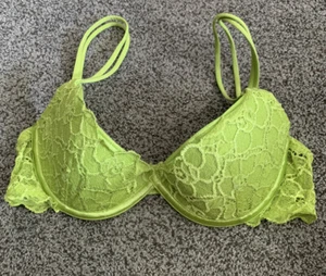 Victorias Secret neongrüner Spitzen-BH 32A - Bild 1 von 2