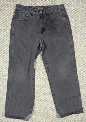 Pantalones de mezclilla REVERB para hombre 34x30 negros pierna ancha calce holgado vintage Y2K grunge skate Foto 1 de 4