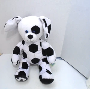 Build-A-Bear Soccer Ball Puppy Dog Plush Stuffed Animal Toy Black White 2016 - Picture 1 of 7