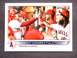 Dugout Congratulations #416 Topps 2022 Baseball Card (Los Angeles Angels) NM - Picture 1 of 2