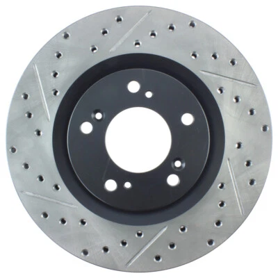 StopTech 127.40048R Front Right Drilled Disc Brake Rotor for 2000-09 Honda S2000 - Image 1 of 4
