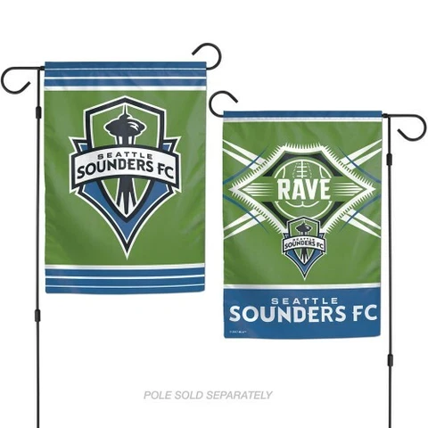 Brand New MLS Seattle Sounders FC  2 Sided 12.5 X 18"  Wincraft Garden Flag Cover