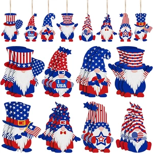 24 Pcs 4Th of July Hanging Decorations Independence Day Gnome Ornaments Patrioti - Picture 1 of 12