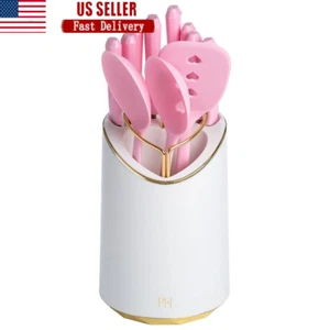12 Piece Kitchen Knife & Utensil Set W/ Rotating Caddy High Carbon Steel New - Picture 1 of 6