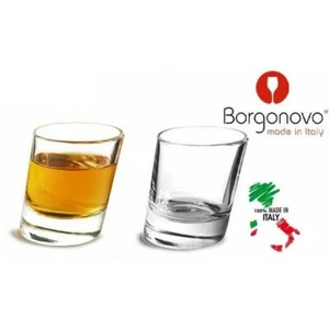 Set 6 Bicchieri in vetro Pisa Inclinati shot amari liquori 5 cl borgonovo - Foto 1 di 1