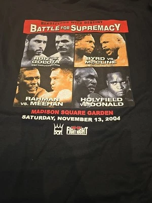BOXING SHIRT GOLOTA RUIZ BYRD MCCLINE RAHMAN MEEHAN HOLYFIELD 2004 2X Deadstock - Image 1 of 4