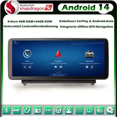 12,3" 8-Kern 128GB Android 14 GPS Autoradio DAB+ Für Mercedes Benz C Klasse W204 - Bild 1 von 4