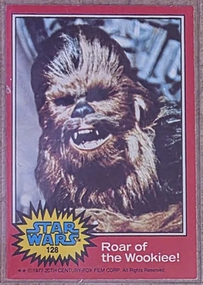 1977 Topps Star Wars Red Series "Roar Of The Wookiee!" Movie Card #128 - Image 1 of 2