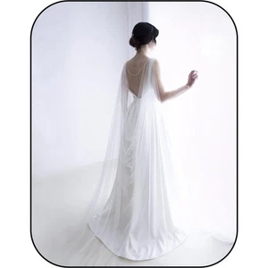 Velo da sposa matrimonio velo mantello cattedrale scialle da sposa mantello velo, matrimonio lungo... - Foto 1 di 7
