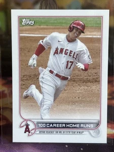 Mini béisbol 2022 Topps Shohei Ohtani 100 jonrones profesionales LA Angels #US92 - Imagen 1 de 2