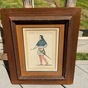 Antique Framed Picture Chevalier De La Cosse De Genet - Picture 1 of 6