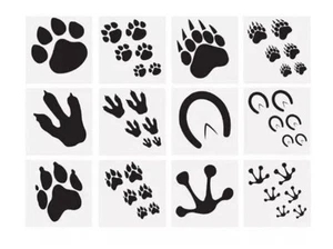 24 X Animal Paw Foot Print Kids Temporary Tattoos Party Bag Favors - Picture 1 of 1