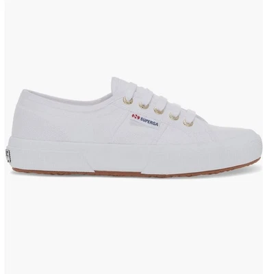 SUPERGA 2750-COTU CLASSIC WHITE/GOLD- M4.5/ W	6 USA - Image 1 of 4