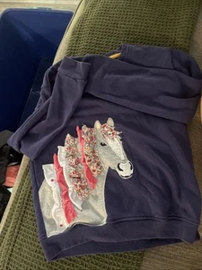 Girls Size 8 Horse Long Sleeve Shirt - Picture 1 of 2