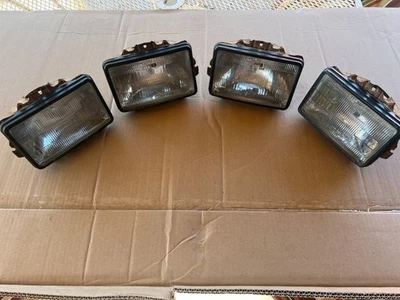 82-92 Camaro 4x6 Headlight Lamp Buckets Black rings GM OEM 83-88 Monte Carlo SS - Image 1 of 4