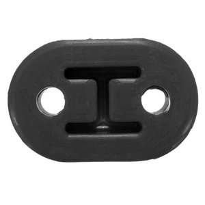 Black Universal Rubber Exhaust Hanger Heavy Duty Exhaust Support Mount 2 Hole - Picture 1 of 5