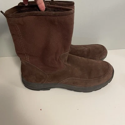 L.L.Bean мужской размер 11,5 М коричневый замши флиса с подкладкой молнии зимние ботинки 05455 - Изображение 1 из 4