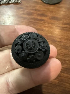 "Broche de luto de roble pantano irlandés era victoriana madera de 1,25""" - Imagen 1 de 5