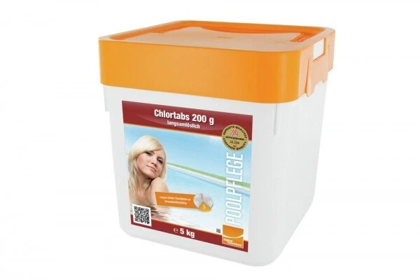 Chlortabs 200 g langsamlöslich 5 kg Pool Schwimmbad Wasserpflege Chlor Steinbach - Bild 1 von 1