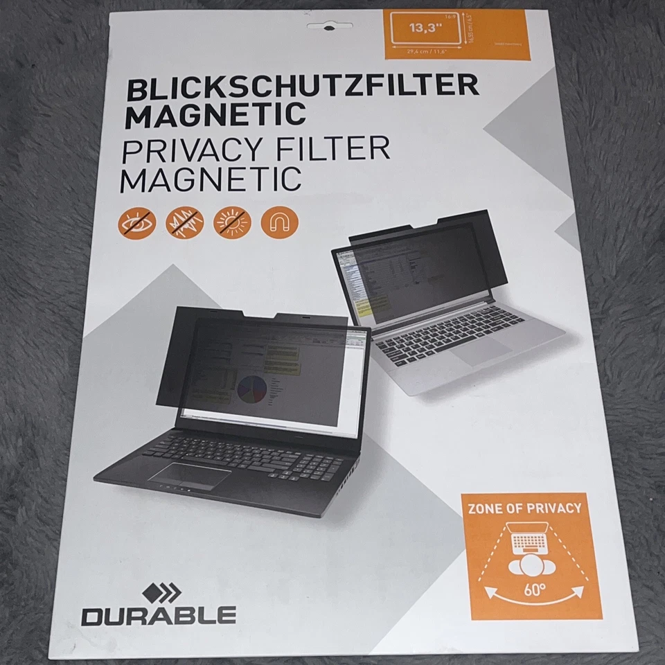 Durable Privacy Filter 13.3" | Magnetic Attachment | Includes Travel Bag c458 - Image 1 of 1